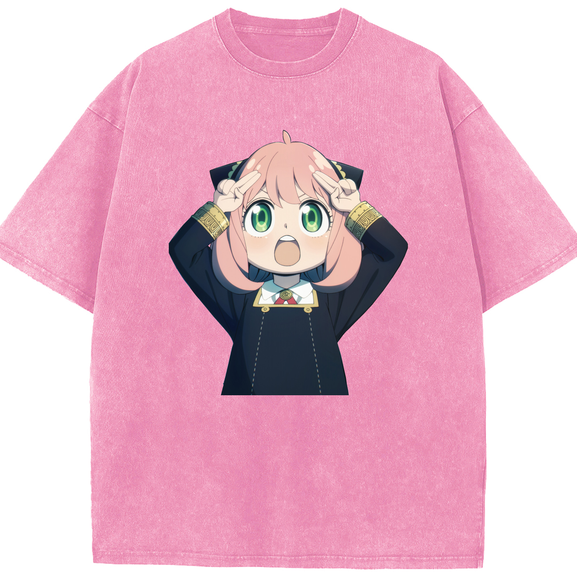（画像用） SPY×FAMILY间谍家家酒 綿100% ヴィンテージ風 半袖Tシャツ（フロントプリント）